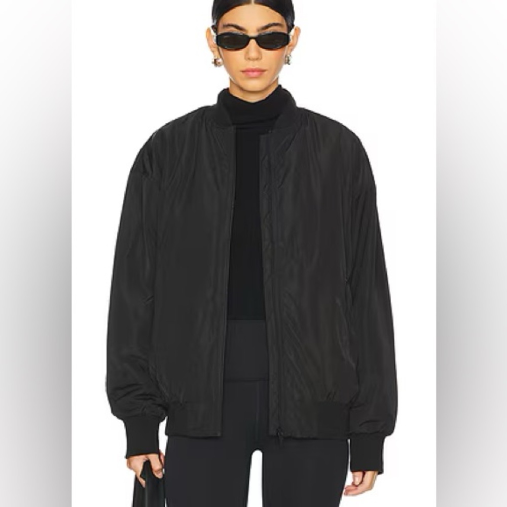 IVL COLLECTIVE Oversized Bomber in Jet Black NWT